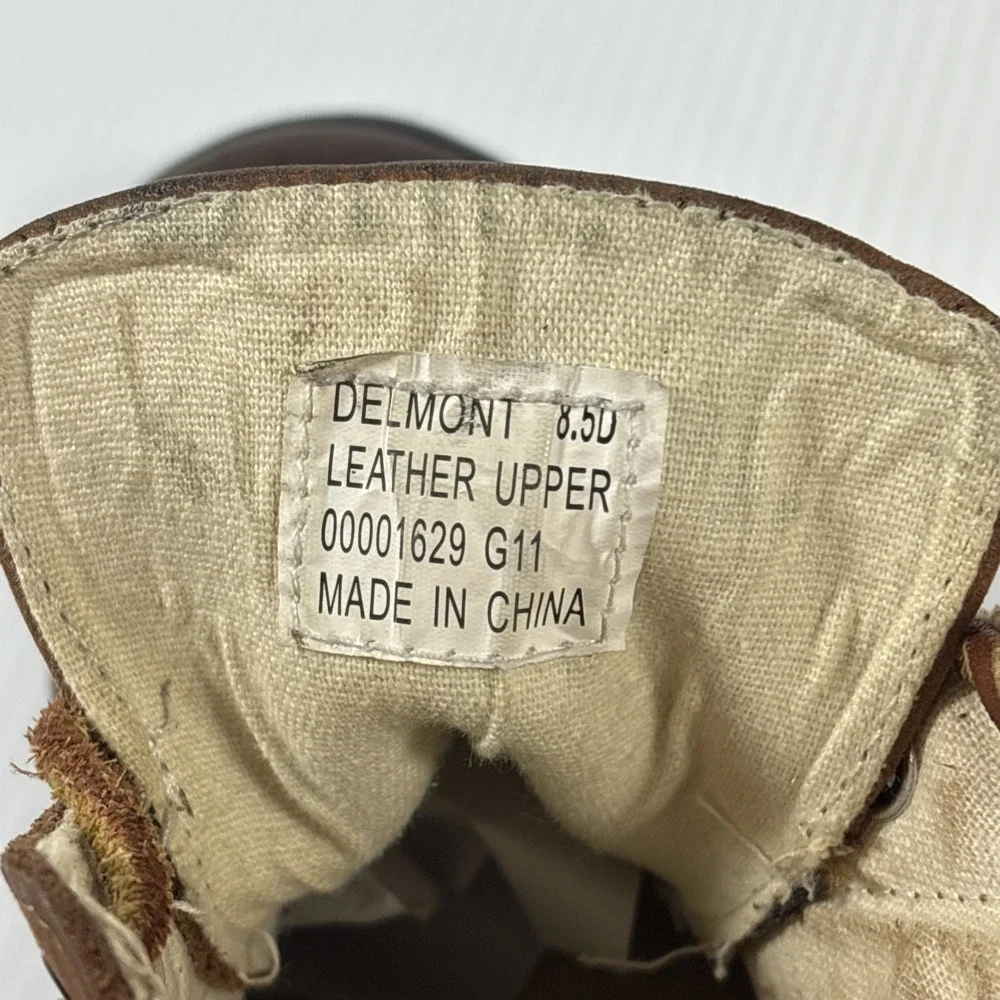 Polo Ralph Lauren Delmont Men's Size 8.5 Shoes Brown Leather Lace Up Ankle Boots